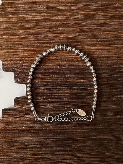 Triple Saucer 6mm Stainless Steel Western Pearl Bracelet Red Saguaro Jewelry by Cimarron Red Saguaro Trading Post