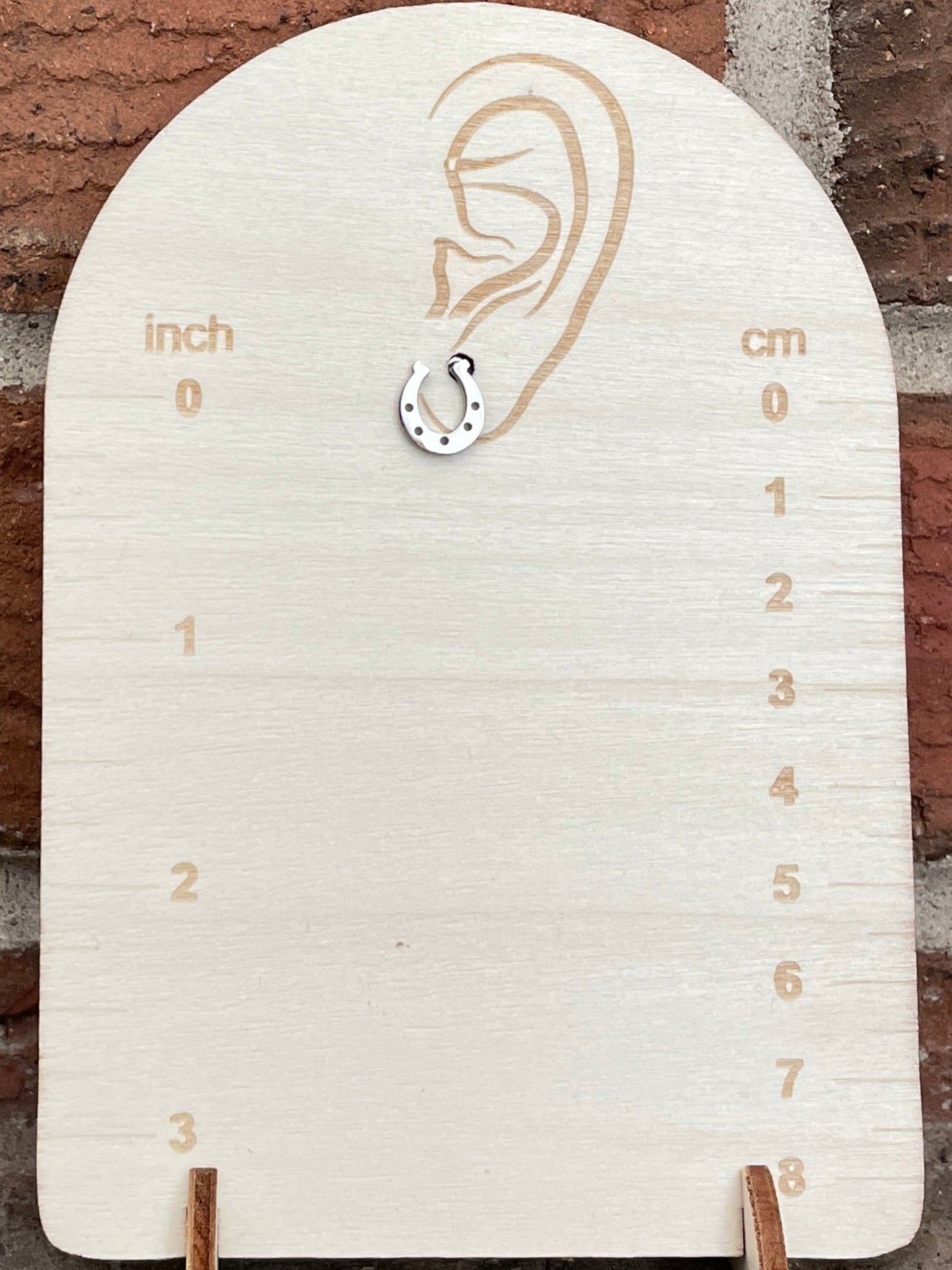 Upright Horseshoe Stud Earrings