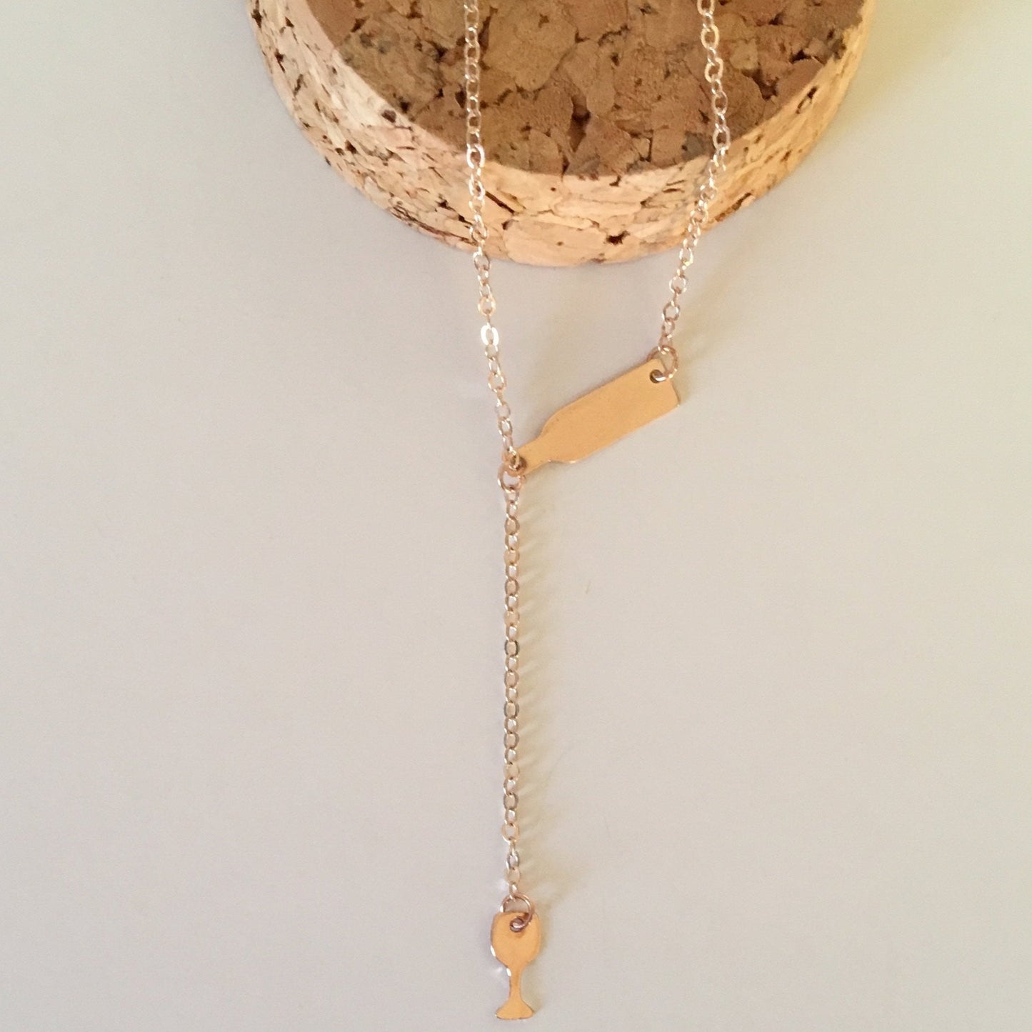 Wine Country Lariat Necklace - Gold