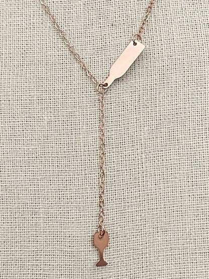 Wine Country Lariat Necklace - Gold