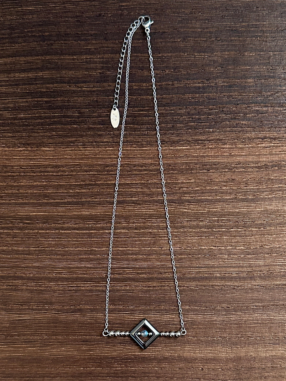 Black Canyon Moonlight Stainless Steel Western Pearl Bar Necklace 16 inch