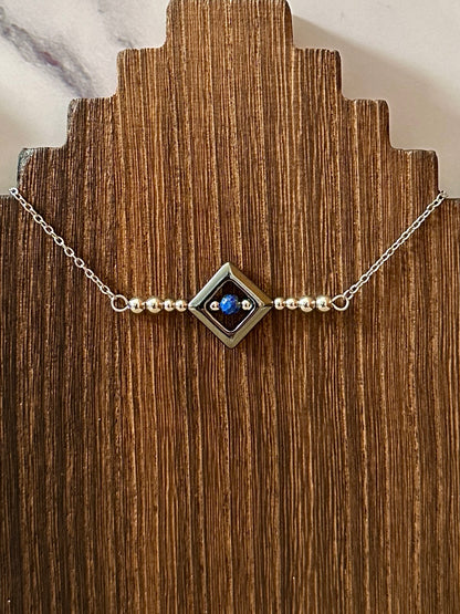 Black Canyon Sunlight Stainless Steel Western Pearl Bar Necklace 16 inch