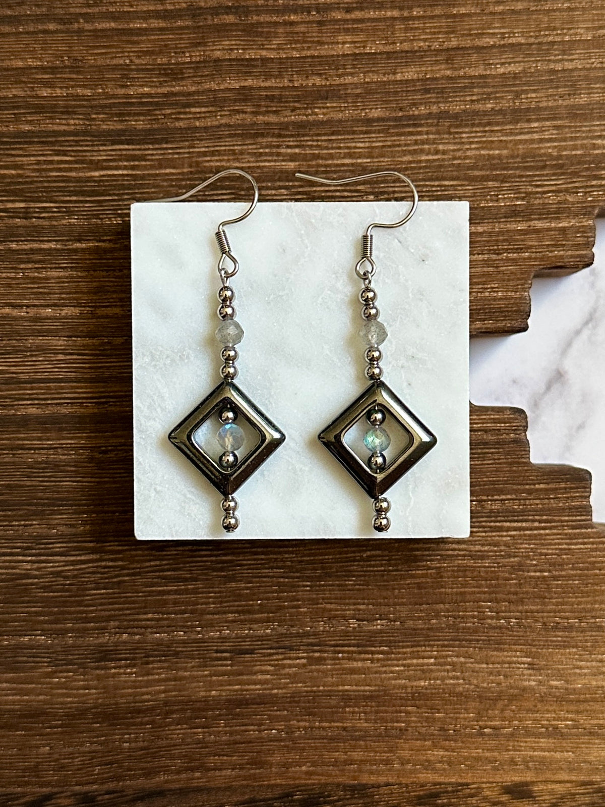 Black Canyon Moonlight Stainless Steel Western Pearl Earrings