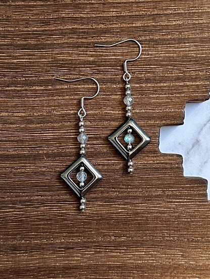Black Canyon Moonlight Stainless Steel Western Pearl Earrings