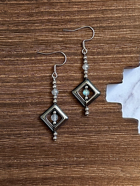 Black Canyon Moonlight Stainless Steel Western Pearl Earrings